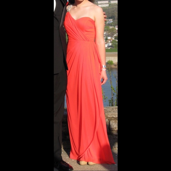 One Strap Prom Dress with Silver Detailing - Picture 1 of 4